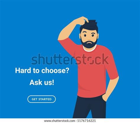 Confused Man Scratching His Head He Stock Vector Royalty Free 1176716221