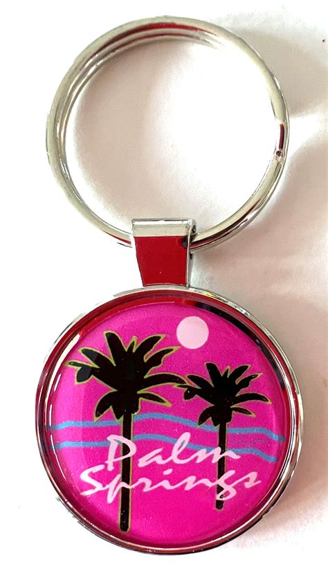Palm Springs California 2 Palm Trees Keychain - Fifth Avenue Manufacturers