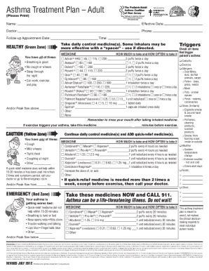 Fillable Online So You Have Asthma A Guide For Patients And Their