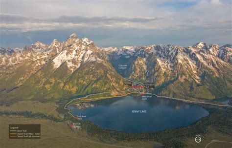 Jenny Lake Hiking Trails - San Antonio Map