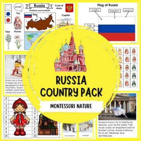 All About Russia Country Pack Montessori Nature Printables