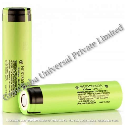 Panasonic NCR 18650GA 3 6volt 3400mAh Rechargeable Li Ion Battery At Rs