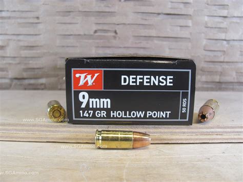 50 Round Box 9mm High Pressure 147 Grain Jacketed Hollow Point