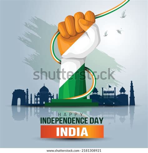 Happy Independence Day India15th August Background Stock Vector