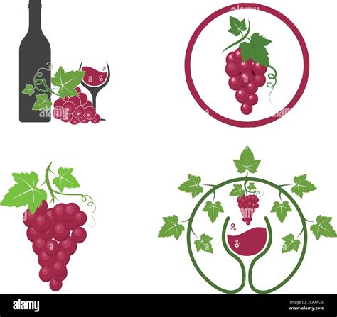 Wine Logo Icon Vector Illustration Design Template Stock Vector Image