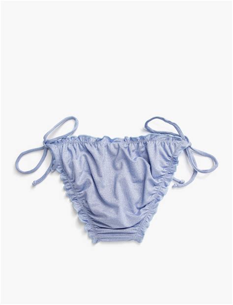 Mavi Kadın Dokulu Simli Bikini Altı 2SAK00046BM Koton