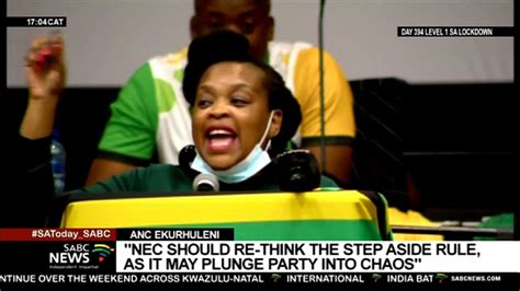 Ekhuruleni Anc Wants Nec To Rethink The Step Aside Resolution Youtube