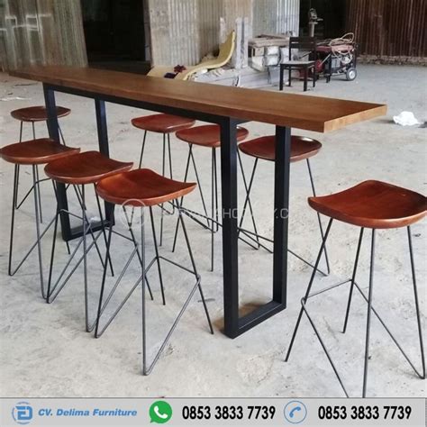 Jual Satu Set Meja Cafe Kursi Bar Modern Harga Murah