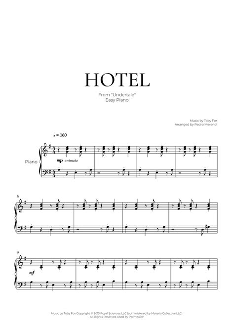 Undertale Variations Arr Pedro Merendi Sheet Music Toby Fox Easy