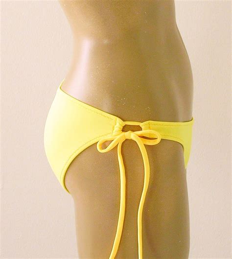 Crossback Ballet Top And Tie Bottom Bikini In Red Yellow Etsy