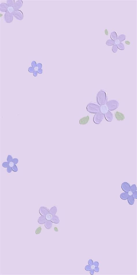 purple and blue flowers on a lila background