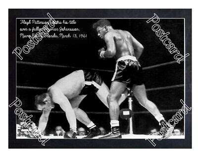 Historic Floyd Patterson Vs Ingemar Johansson 1961 Boxing Postcard EBay