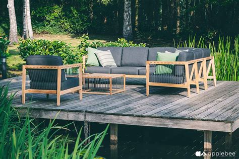 Applebee Teakholz Ecklounge La Croix 7 Personen TOO Design Gartenmöbel