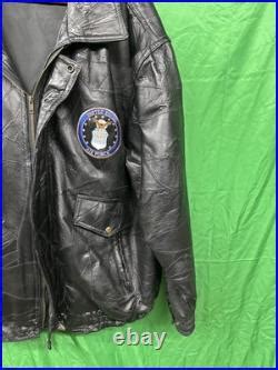 United States Air Force Embroidered Heavy Duty Leather Jacket Coat With United States Air Force