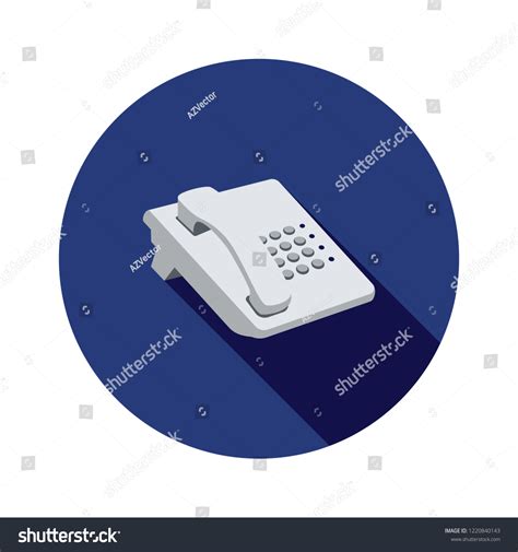 Stationary Phone Button Keypad Vector Illustration Stock Vector