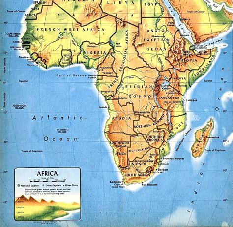 Map Of Africa Physical Features Labeled