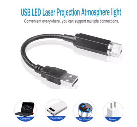 USB LED Car Roof Star Night Light price in bangladesh