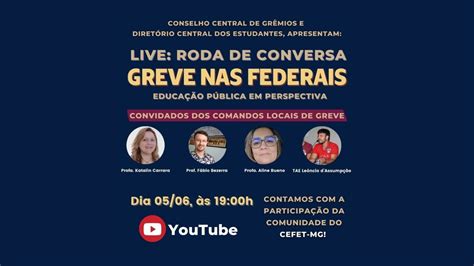 Roda De Conversa Greve Nas Federais YouTube