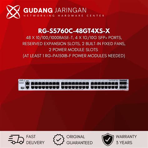 Jual Ruijie Enterprise Rg S C Gt Xs X Port Gigabit Electrical