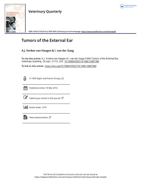 Tumors Of The External Ear Pdf Pdf Ear Biopsy