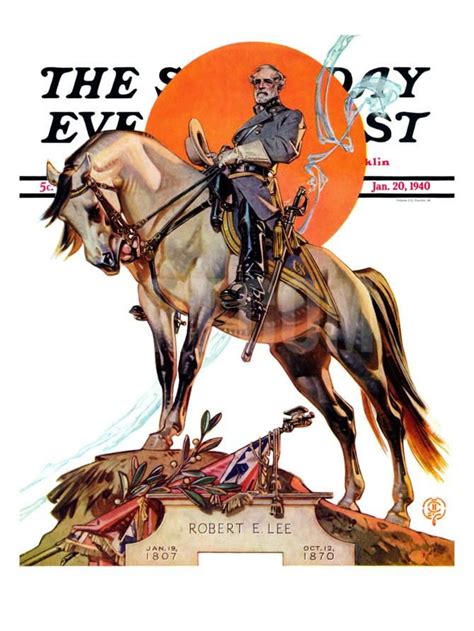 Robert E Lee On Traveler Saturday Evening Post Cover January 20 1940 Giclee Print