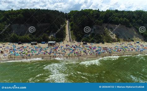 Beach Baltic Sea Jastrzebia Gora Plaza Morze Baltyckie Aerial View