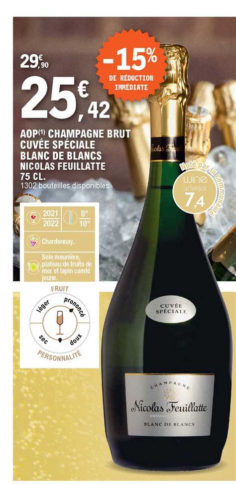 Promo Aop Champagne Brut Cuvée Spéciale Blanc De Blancs Nicolas