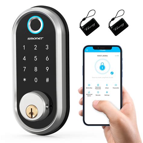 Smart Door Lock Smonet Fingerprint Smart Locks For Front Door With