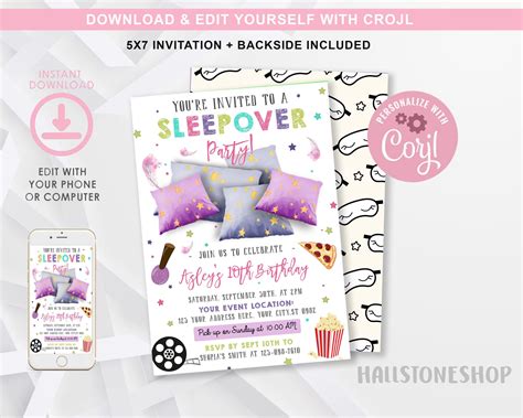 Slumber Party Invitations Wording