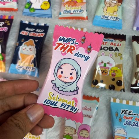 Jual 15 Pcs Amplop Permen Lebaran Lucu Dan Unik Untuk Ampau Idul Fitri