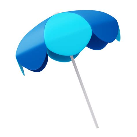 Summer Elements Colorful Beach Umbrella 3d Rendering 20905433 Png