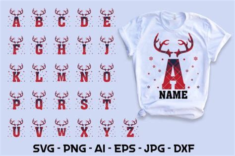 Christmas Alphabet Svg Monogram Bundle Graphic By Ya Design Store