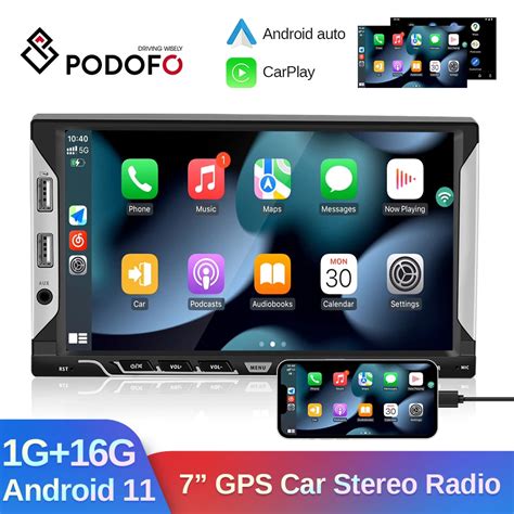 Podofo 2din 7 Android Car Radio For Universal Carplay Android Auto Wifi