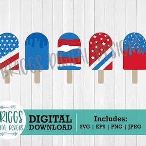 Patriotic Popsicles SVG Popsicle Svg 4th Of July SVG Summer Etsy