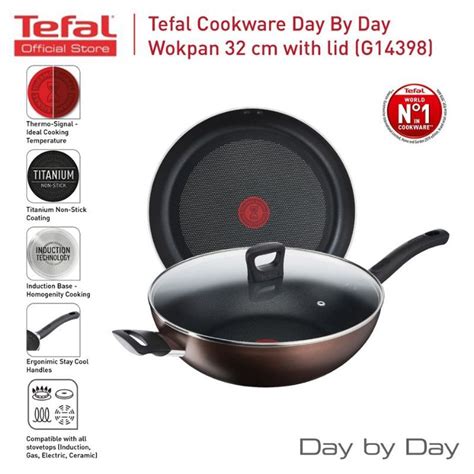 Tefal Day By Day Wokpan With Lid 32cm Shopee Malaysia