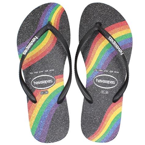 Sand Lia Havaianas Slim Pride Preto Submarino