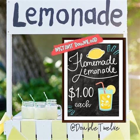 Lemonade Stand Template Farmers Market Booth Signage Small Business