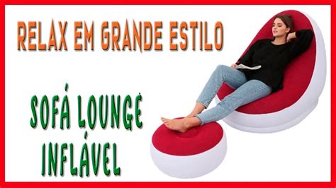 Conjunto Poltrona e Puff Inflável Ultra Lounge Portátil Descanso