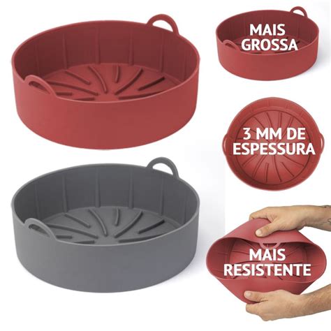 Forma Assadeira Redondo Para Fritadeira Air Fryer X Cm Forminha Em