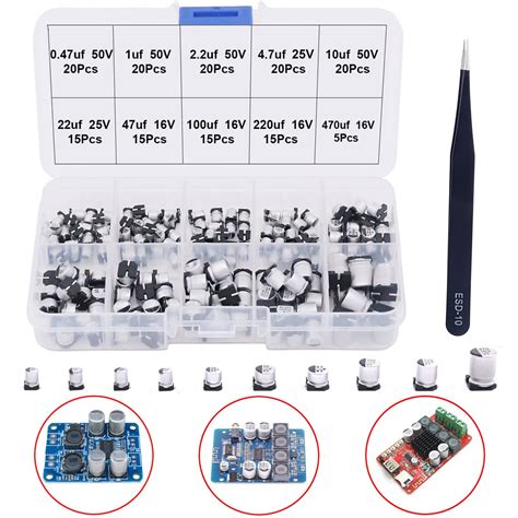 Youmile Pcs Smd Lectrolytiques Condensateurs Assortiment Kit