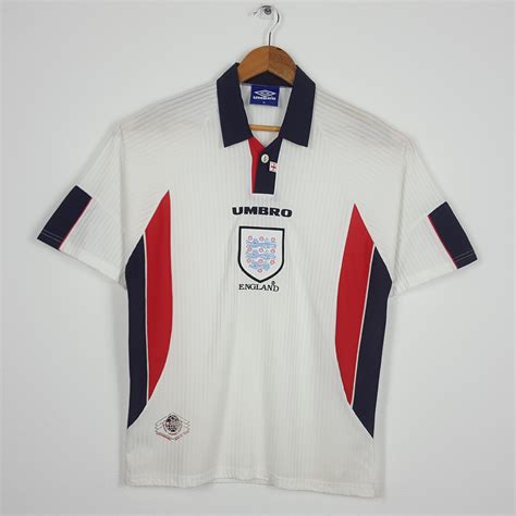 Vintage ENGLAND Fútbol Umbro Jersey Hecho Inglaterra Etsy