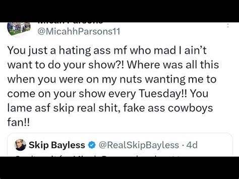 Micah Parsons Pissed Goes Off On Skip Bayless Youtube