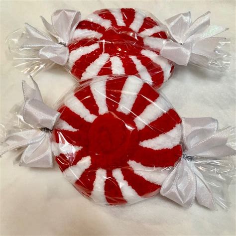 Faux Peppermint Candy Cane Lollipops Christmas Decorations For Etsy