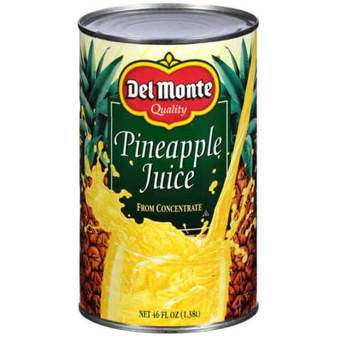 Del Monte Juice, Pineapple, 46 Fl Oz, 1 Count - Walmart.com - Walmart.com