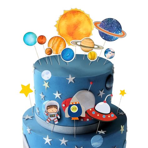 Buy Party Propz Space Theme Cake Topper - Birthday Decoration For Boys ...