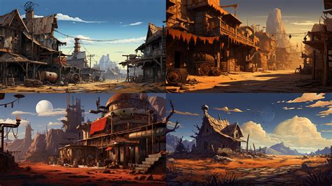 Artstation 205 Arts Time Warped Wild West Fantasy Architecture