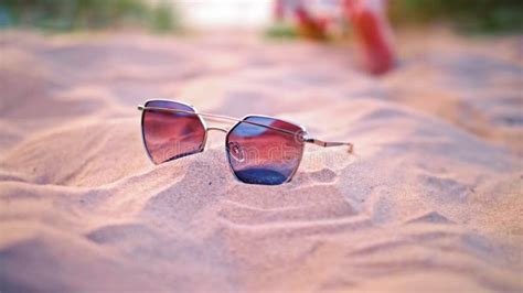 Sunglasses Lie On A Beach On Sand Stock Image Image Of Eyeglasses Sand 57519555