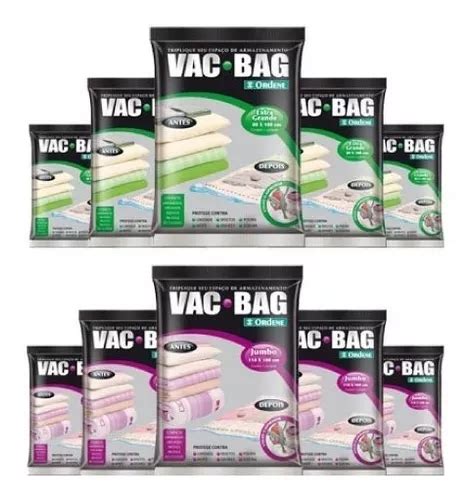 Combo 10 Saco A Vácuo Vac Bag 5 Extra 5 Jumbo Ordene Frete grátis