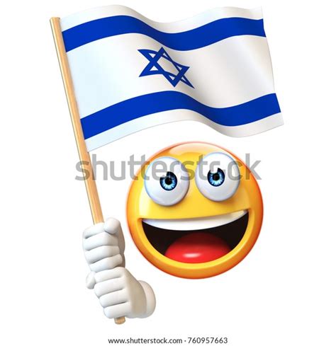 Emoji Holding Israel Flag Emoticon Waving Stock Illustration 760957663 | Shutterstock