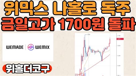 코구점심라방 위믹스 1600원 회복 고가 1700원 돌파 오늘 급등의 이유는 위믹스상승 위메이드급등 YouTube